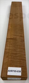 Neck Sycamore / European Maple, Unique Piece #038, curly, roasted "Choco"  725 x 109 x 50mm